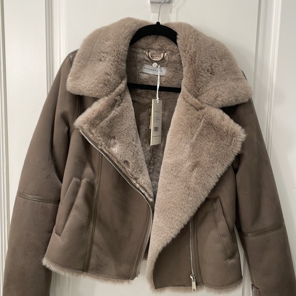 Faux Suede Biker Jacket - Picture 3 of 12